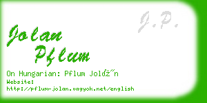 jolan pflum business card